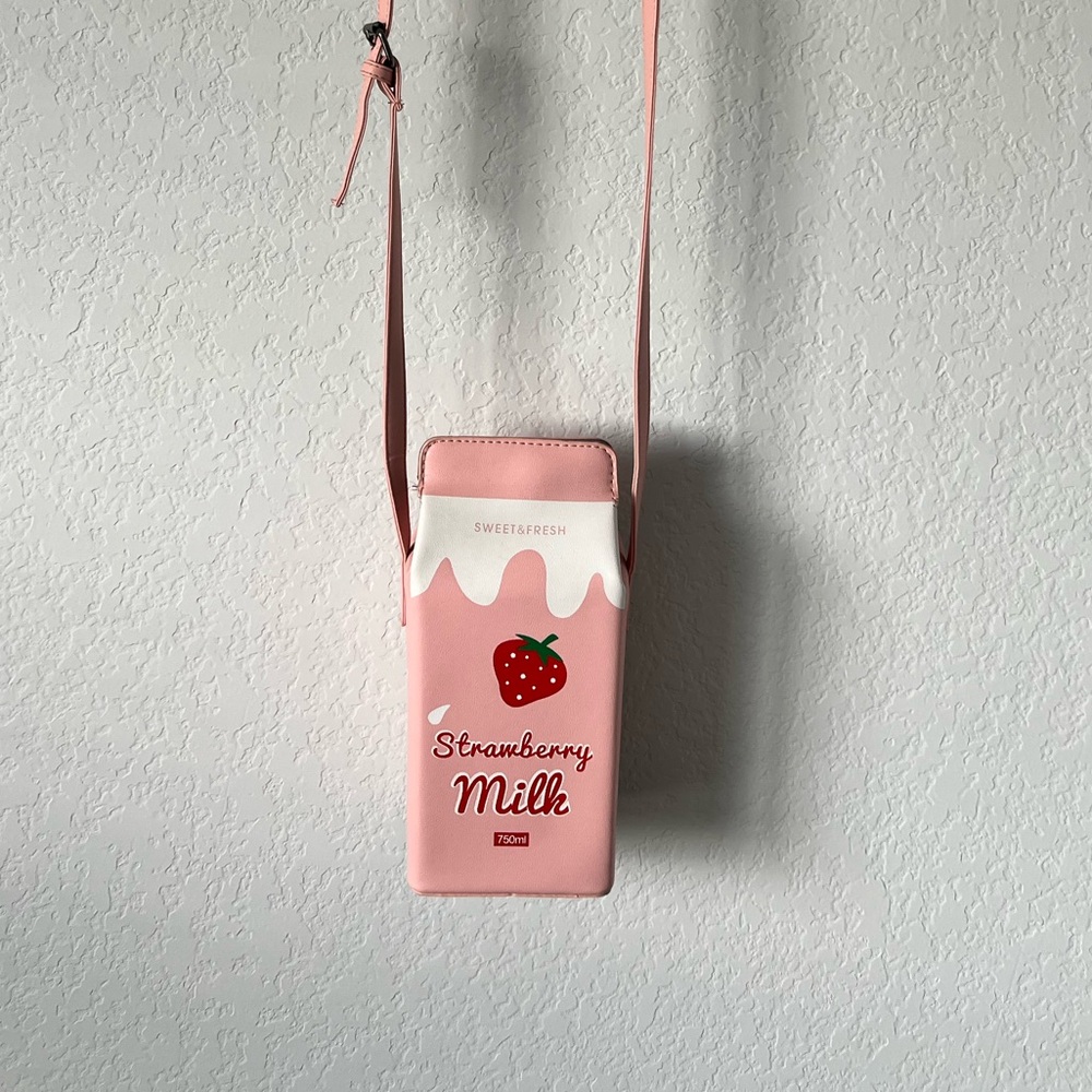 Strawberry Milk Crossbody Bag